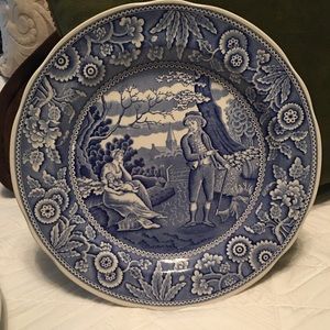 Spode set of 3 blue room collect decorative plates